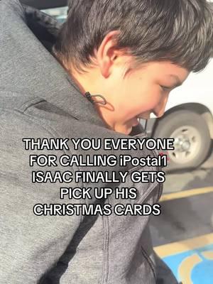 Thank you everyone for calling ipostal1 Isaac finally gets pick up his Christmas cards #christmascard #isaacjourney #nonverbal #level3 #autismacceptance #autistic #severeautism #autismawareness #profound #supportloveautism #fyp #foryou #foryoupage 