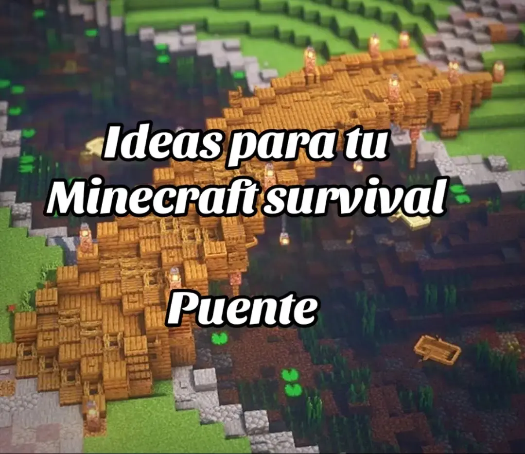 Puente para Minecraft survival #minecraftideas #minecraftbridge #Minecraft #minecramedieval 