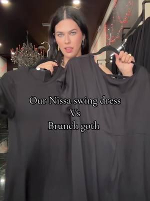 Nissa vs Brunch goth which is your fave? Both are beautiful, comfy, versatile, and have pockets! #dresswithpockets #comfydress #altfashioninspo 