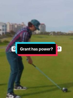 @Grant Horvat Golf has power now too?  @Garrett Clark  #golf #granthorvat #garretclark #gmgolf #funnygolf #golftok #golfclips #golfer #longdrive #golftiktok 