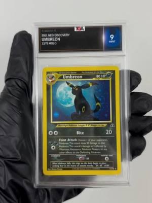 Just Graded! 🔥 2001 Pokemon Neo Discovery Umbreon Holo 😍🤯 Submit with TGA and add our "Energy Match" labels to your collection today! #Pokemon #PokemonTCG #TradingCards #1stEdition #fypageシ 