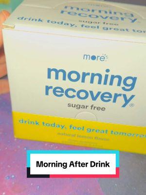 Drink today and feel great tomorrow! #morningrecovery #sugarfree #susrizzle #feelgreat 