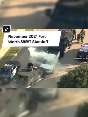 Fort Worth, Texas – On November 10th, 2021 — Fort Worth Police Chief Neil Noakes said that police were investigating a stabbing that left a man in critical condition Wednesday morning when they spotted the suspect named "Chassity Brooks" who stabbed the man around 1:45 p.m. The suspect, Brooks, had also stole the stabbing victim’s truck. Then, Fort Worth Officers were waved down by people who said a driver which ended up being the suspect, who had hit at least one person. Police tried to stop the suspect but had fled. Throughout the chase, the suspect had crashed the stabbing victim’s truck into a game room, killing a man inside. The suspect had also crashed into a woman sitting at a bus stop, killing her, according to the Fort Worth Police Department. Police say the suspect stole two different pickups, using one of them to kill two people. After killing the two victims, the suspect left the crashed vehicle to carjack the white GMC pickup truck and continue fleeing from officers. Fort Worth police SWAT team armored vehicles pinned the white GMC pickup truck, near an intersection, with one armored SWAT truck hitting the pickup truck in the front and another in the back. Fort Worth SWAT officers ultimately armored trucks and tear gas to capture a man in Fort Worth, who was wanted for two murders.  #fortworth #texasswat #standoff #lawenforcement #agencies #firstresponders #texansservingtexas #lonestar #texas #swatteam #fortworthpolice #pursuit #suspect #chassitybrooks #swattruck #wanted #fortworthswat #texasagencies #texaspolice 