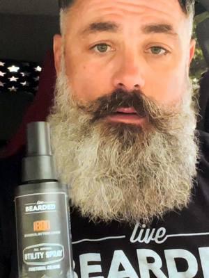 Thousands of men will tell you this is the most underrated product. Period. Grab one in our shop today! #livebearded #utilityspray #cologne #mantok #fyp #spray 