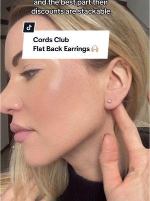 Cords club flat back earrings for the win 🥇 double dip on their site wide end of the year sale AND my code CHELSEAGILSON  https://cordsclub.com/discount/CHELSEAGILSON #cordsclubmember #cordsclubcommunity @Cords Club 