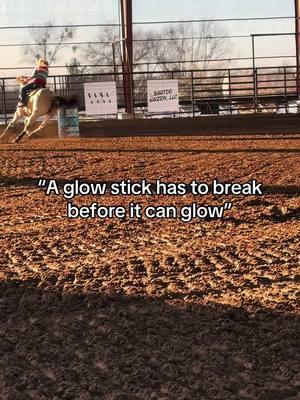 This sport will out youbtheough the lowest lows and the highest highs, its just a matter lf oushing through and following your dreams #barrelracing #glowstick #glow #trials #horse #viral #fyp #fypシ 