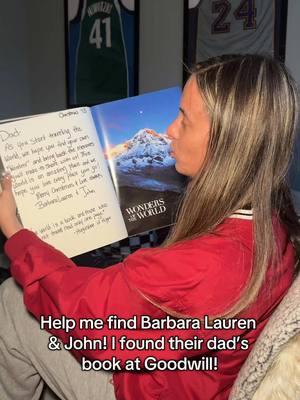 TIKTOK! I need your help! I found a book dedicated to Barbara Lauren & John’s dad at Goodwill and I’d love to return it to them!! This is a precious dedication! #goodwill #goodwillfinds #goodwillhaul #book #bookdedications #helpme #findbarbaralauren #findjohn #search #booksearch #arkansas #fayettevillearkansas #springdalearkansas #northwestarkansas #nwa #goodwill #treasure 