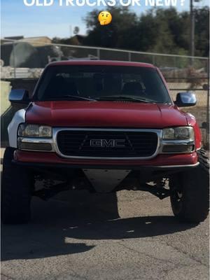 What’s better? @Chino2wavy #chevytrucks #gmcsierra #longtravel #wannabeprerunner 