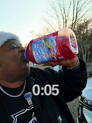 Gallon Hawaiian Punch Fruit Juicy Red Chug By a Frozen Lake #gallonchug #hawaiianpunch #badlandschugs 