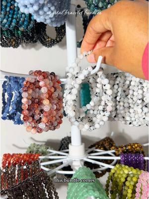 Replying to @Mandy such an easy way to build your crystal jewelry collection!💕 #crystalbracelets #crystaljewelry #rainbowmoonstone #tigerseye #carnelian #rosequartz #stylebundle #horoscope #genstone #braceletstacks 