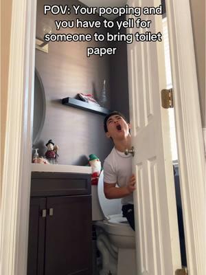 Then nobody gets me no toilet paper, and I’m just sitting there! 💩🧻😝 #bathroom #poop #bestfriend #family #viral #blowthisup #goviral #fyp #foryoupage #fypシ #foryou