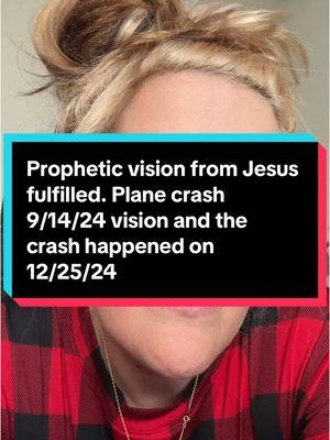 Wow. Jesus gave me a vision I shared on 9/14/24. I saw a plane with holes after a crash landing and he showed me survivors! On the calendar he showed us through Mandi & Kassi, Christmas Eve sundown to Christmas Day sundown was 9/14 on his calendar!!  🥲🤯 that’s the date of my vision of the plane which crashed yesterday! Jesus is speaking and He is coming! You are saved by your belief in Him and His finished work on the cross! He loves you and wants to save you, no matter what you have done! Call on Him!! #Jesussaves #savedbygracethroughfaith #Jesuslovesyou #prophesyfulfilled #prophetic #visionsfromGod #JesusisLORD #Jesuscomeintheflesh #Jesusdiedforyou #Jesusresurrected #endtimes #JesusispouringoutHisSpirit @Seek Heavenly Things @faithOVERfear44 