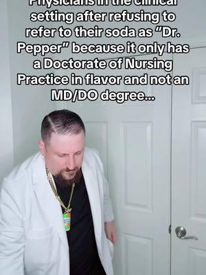 What makes Dr. Pepper truly Dr. Pepper? Argue below…  #doctor #nursepractitioner #medicine #hospital #healthcare #ethics #doctorate #viralvideo 