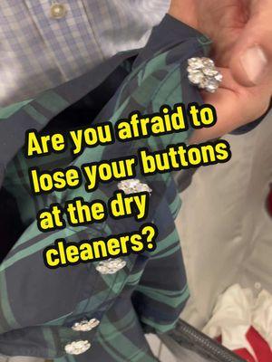 Are you afraid to lose your buttons at the dry cleaners? #buttons #howto #explained #interesting #drycleaning 