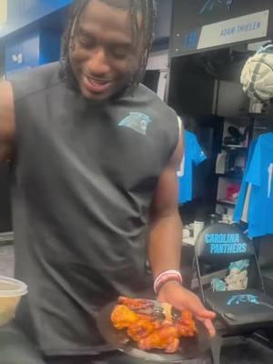 #carolinapanthers Wide receiver #xavierlegette brought some leftover raccoon from Christmas to practice.  Would you try some if he offered it to you? 👀👀👀 🎥:@Sheena Quick  #nfl #dayafterchristmas #footballtiktok #rookie 