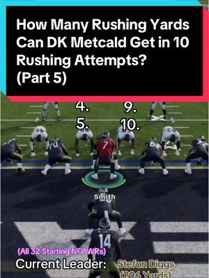 How Many Rushing Yards Can DK Metcalf Get in 10 Rushing Attempts? #football #nfl #madden #madden25 #fyp #seattle #seattleseahawks #dkmetcalf 