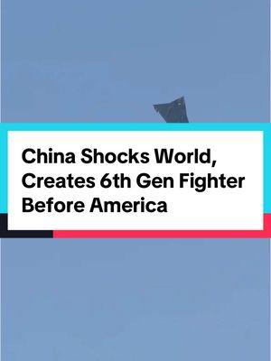 China Shocks World, Creates 6th Gen Fighter Before America #usa #america  China has shocked the United States and the world by revealing a 6th generation fighter jet... Making them the first country in the world to have one. It appears to be a stealthy, high performance jet that has no tail, and appears to be already flying judging by the videos we’re showing you. Some experts are saying that it can operate in space as well as high altitudes due to its three engines. This would throw a real wrench in the US’ game plan, because if China has increased its range this dramatically the whole system that makes American airpower unstoppable such as tankers and early warning and control aircraft can now be targeted without issue. We don’t know much else about these planes. The American 6th generation fighter program was reportedly put on hold by the Air force to study design choices earlier this year. Prototypes were rumored to have flown in 2023 but we don’t know anything about it really and if it’s on hold, that likely means we don’t have any ready to go. The good news though, at least if you work at Lockheed Martin or if you’re a shareholder, is that Congress is probably going to let you go goblin mode now. But maybe it’s too late.