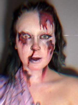 The cold is relentless, not only to the body, but to the mind. #cabinfever #sfx #gore #mua #makeup #frostbite #frostbitemakeup #specialeffects #horror #analoghorror #yellowjackets #whitewinterhymnal #bodypainting #horrortiktok #horrorart #blood #fyp 