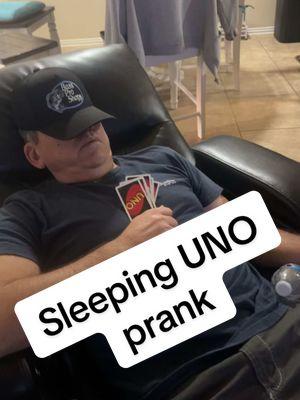 Sleeping UNO prank on Christmas Day. We couldn’t believe his reaction! #christmas2024 #dadprank #sleepingunoprank #prankwars 