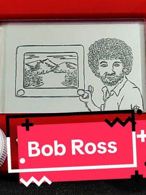 This is now my third Bob Ross drawing. The first is for my own collection and the other two were commissioned. #bobross #happytrees #🖼 #🎨 #🖌 #etchasketch #etcheverywhere #etchasketchart #etchartist #fyp #fypシ #foryou #foryourpage #viral #art #tiktokartists #arttiktok #myart #tiktokartist @Spin Master @Creatorverse @Bob Ross 🎨 