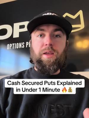 Cash Secured Puts Explained in 1 Minute #sellingoptions #optionsselling #tradingoptions #optionstrading #options #cashsecuredputs #coveredcalls #wheelstrategy 