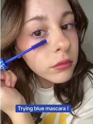 i love colored mascara #creativemakeup #coloredmascara #bluemascara #bluebillieeilish  