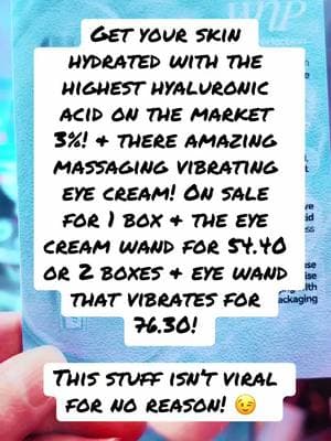 @WNP SKINCARE @WNP_global #skincare #skin #skincareroutine #hydration #hydrateyourskin #fyp #fypシ #viralskincare #winterfashion #winterskin #winterskincare #hyaluronicacid #hyaluronicacideyeserum #undereyebags #undereyecircles #hydratedskin #hydrated #viralvideo #TikTokShop @TikTok Shop 🇺🇸 @TIKTOKFINDS🧿🪬 @TikTok Shop Creator #foryoupage if you want less wrinkles and hydrated skin wnp is the way to go most of our wrinkles are caused by dehydration of your skin with wnp having the highest hyaluronic acid 3% on the market is solves all problems for your skin and amazing hydration I don’t even have moisturizer on and I’ve been sick for over a week unable to do my skin routine and my skin was super dry this amazing products and eye wand didn’t disappoint. My skin was hydrated after waking up applying at the night before this stuff is amazing. I promise you would not be disappointed. I would never post anything that I don’t use myself and love and if they don’t work, I will tell you all that, but this stuff is absolutely freaking amazing. Go ahead and stock up while it’s on sale merry Christmas everyone. if you get sick for a week and you have dry skin like me no worries WNP is here for you because that’s exactly what happened to me and I’m like what am I gonna do? I put this on and woke up and my skin was not dry. Anymore is right back to normal. That’s how amazing the stuff is. I would recommend it to anyone and everyone.#moisturizer 