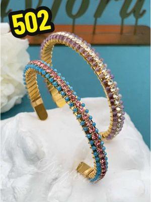 Nice rhinestone bangle#DIY #handmade #jewelry #bangles #bracelet #stainlesssteel #tutorial #diyforu #foryoupage 