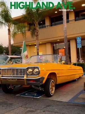 STAY CRUISIN’⚜️ #CruisingHighlandAve • #ab436 #cruisingisnotacrime #nationalcity #westaycruisin #lowrider #1964impala #highlandave @Reyes  