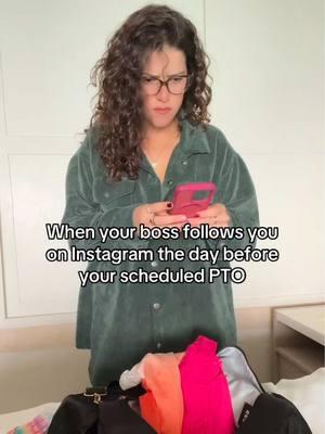 when your boss follows you on social media…😅 #adagency #companyculture #corporatehumor #whenyourbossfollowsyou #marketingagency #workhumor #pto 