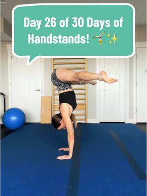 Day 26 of 30 Days of Handstands! 🤸✨ Today we’re tackling the straddle hip roll handstand and how to jump into it! Do you prefer the jump-up or a classic kick-up? Let me know! 👇🏼 #handbalancer #handstandprogram #handstandtips #calisthenicscoach #handstandcoach #slccalisthenics #slcadultgymnastics 