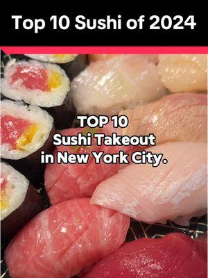 I ate a LOT of sushi in 2024. Here are 10 of my fave spots!!!!! Comment any I missed or I should try! THANKS ILY 🍣👌🏽 #nycsushi #nycsushitakeout #sushinyc #nyctakeout #sushitakeout #nycrestaurants #nycfood #nyccheapeats #nycfoodie #nycfood #nyceats #sushilover #nycfoodrecs 