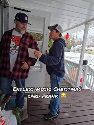 Endless music Christmas card prank. #dad #christmas #prank #reaction #comedy #funny #family #drama #relatable #dadlife #dadsbelike #dadjokes #dadsoftiktok #annoying #foryou #fyp #trend #trending #this #original 