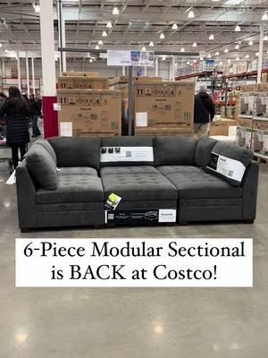 6-Piece Modular Sectional at Costco! #costco #costcofinds #costco_empties #fyp #foryou #foryoupage #homedecor #sectionalcouch 