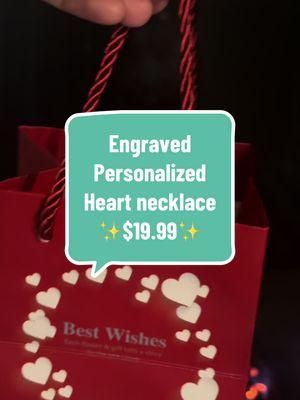 ✨$19.99✨Order Today to create a personalized gift that speaks from the heart! #engravedgifts #sentimental #heartfelt ##heart #necklace ##giftset @Engraving Jewelry #engravingift #fyp #engravingjewelry #necklaceset #tiktokshopfinds  ##anniversary#anniversarygift #mothersday #mothersdaygift #motherinlaw #bridalgifts #giftsforher #giftsformom ##birthdaygirl #unique ###birthdayggift##bestwishes#custom #custommade 