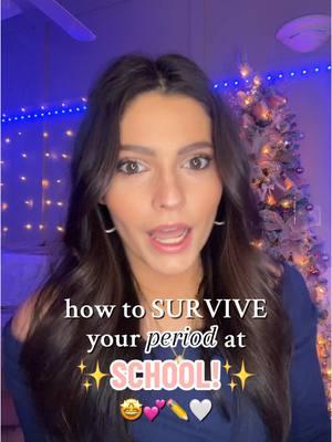 how to SURVIVE your period at ✨school!✨🤩💕✏️🤍 #periodtips #girlytips #girlyadvice #periods #periodtip #schooltips #schooladvice #GlowUp #howtoglowup #glowuptips #glowupchallenge #BeautyTok #beauty #makeup #makeuptips #advice #tipsforgirls #adviceforgirls #middleschool #highschool #howtoglowupbeforeschool #howtoactuallyglowup #glowupforschool #grwm #grwmroutine #Winter #school #girls #girlies #forthegirlies #girlssupportinggirls #greenscreen #microinfluencer 