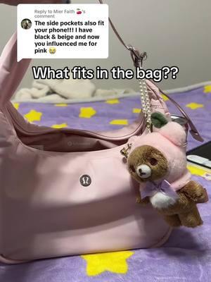 Replying to @Mier Faith 🍒  I hope this answered everyone’s questions heh #lululemon #pink #purse #shoulderbag #lulu #fyp 