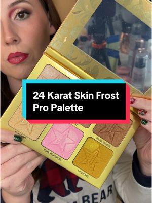 24 karat skin frost pro palette from @Jeffree Star Cosmetics #jeffreestarcosmetics #highlighter #highlighterpalette #makeupproduct 