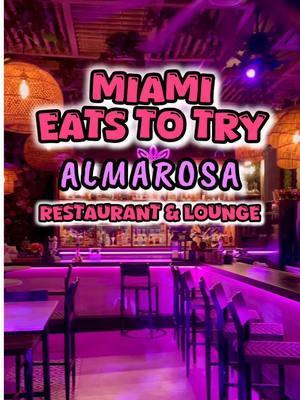 The vibes here though 🤩🌸💖 #fyp #latenighteats #miami #Foodie #FL #cocktails #thingstodo #nightout #datenight #vibes #brickell #pink #quesadilla #visitfl #latinfood #florida #foryoupage #almarosa 