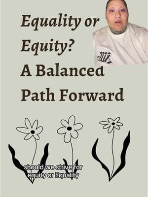 Will Equity of Equality get us closer to an inclusive and mutually respectful society? Instead of thinking of these terms as one or the other, they actually need to coexist in our efforts and advocacy.  #30daysofsizeinclusion #equality #equity #feminism #intersectionality #education