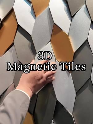 Metallic colors of 3D magnetic tiles! How pretty is that?!🌟🌟 #3dwallpaper #3dwalldecor #3dwalltile #tiledesign #wallart #exteriordesign #architect #cladding #interiordesign 