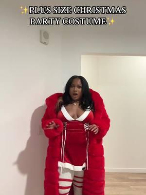 Ms. Claus if you nasty 🥰 #curvyfashion #christmascostume #plussize #plussizefashion 