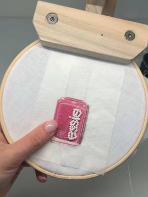 Hehe I’m at my parents house they were cooking in the background ☺️ #embroidery #asmr #easycrafts #satisfying #nails #essie #beadembroidery 