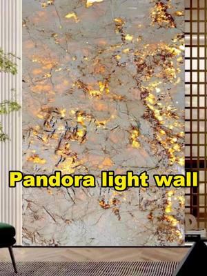 A luxurious stone background wall that lights up when the light is turned on. #wallpanels #bamboocharcoal #woodfinish #pvcwallpanel #marbleplate #buildingmaterials #walldesign #renovation #deco #harmercoverings 