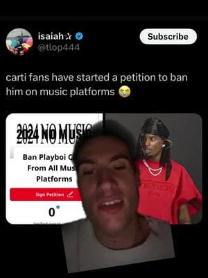 #greenscreen Playboi Carti getting BANNED by his own fans 😭 #playboicarti #carti #42dailyy #42ceo 