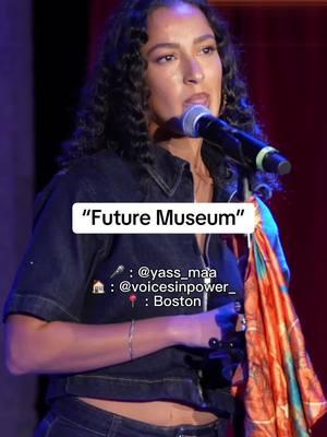 “Insufficient fun to make it out of insufficient funds.”  🎤 @yess_maa  🎥 @bagiimage  🏠 @citywinerybos  📍 Boston 🧡 The Place Artists Call Home  📺 Yessmaa - “Future Museums“ @ Voices In Power https://youtu.be/mlkuVoSJGoc 🎫 https://voicesinpower.com/apoetryopenmicexperience Hope to see you with us soon, whether live or online. What’s your favorite line or an emotion felt from this poem? 💭 #voicesinpower #poetry #openmic #boston #citywinery #citywineryboston 