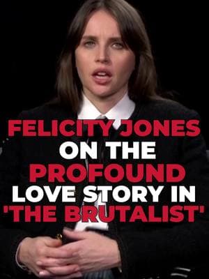 Felicity Jones stars in the epic new film 'The Brutalist,' and discusses the poignant and timeless love story between her character and Adrien Brody's.  @a24  #TheBrutalist #FelicityJones #MovieTok #FYP