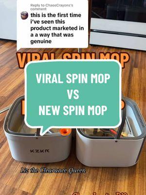 Replying to @ChaosCrayons Thank you! I appreciate the kindness & the support.  There is a new spin mop, made by the same company. KZKR spin mop had an upgrade. Here is the difference. #liztheclearancequeen #hopeyouscore✌🏼 #savingmoney #christmassavings #reviewswithliztheclearancequeen #mopping #spinmop #mop #newspinmop #mopthefloor #squarespinmop #spinningmop #kzkr #kzkrspinmop #kzkrspinmopandbucket #squarespinningmop #clean #mopcomparision 