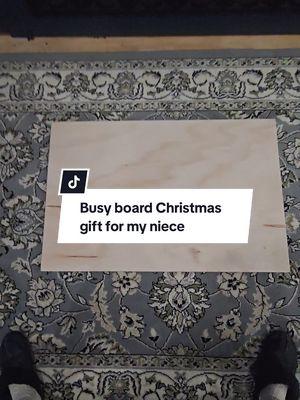 I loved planning, thrifting, and finishing this project #DIY #busyboard #handmadegifts #thrift #thrifting #thriftingfinds #thriftingtreasure #DIY #diyproject #handmadechristmas #bestauntever @Lizzy Porter 