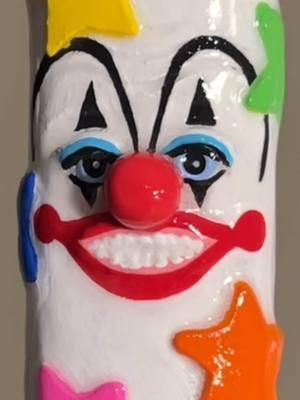 My first try at a lighter case 🫣🤡 #polymerclay #clown #lightercase #clay 